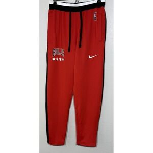 Nike NBA Chicago Bulls Men's M Red Dri-FIT Showtime Pants Joggers Performance